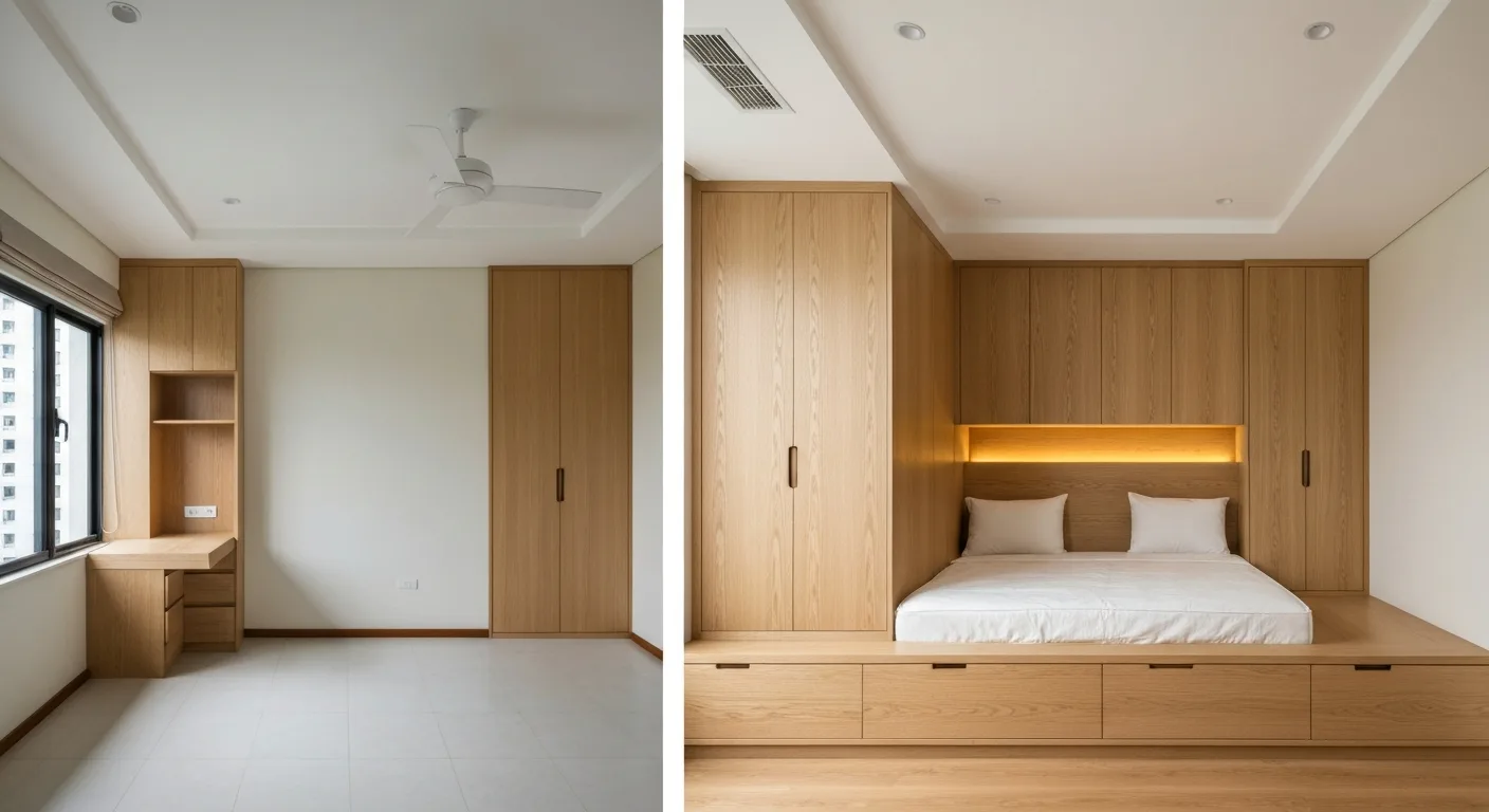 3D mockup of full-home carpentry renovation