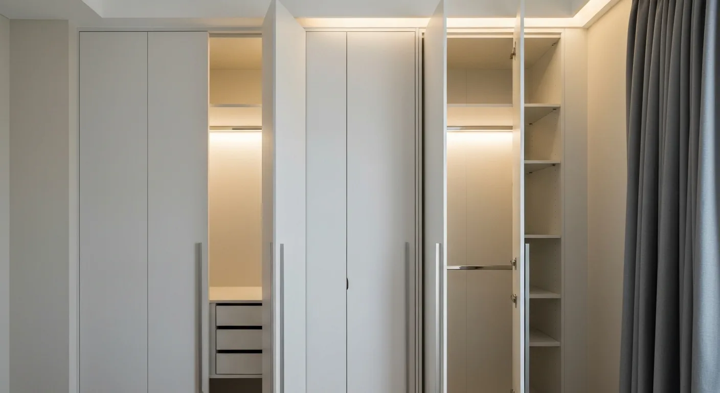 3D mockup of a hinged-door wardrobe